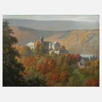 Richard Starcke, »Herbstmorgen« an der Schwarzburg, Öl auf Leinwand
