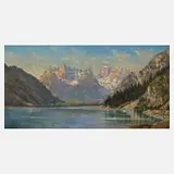 Rudolf Franz Ullmann, »Monte Cristallo und Dürrensee«, Öl auf Leinwand und Keilrahmen