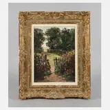 Randolf Wehn, Blühender Garten, Öl auf Leinwand