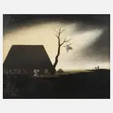 WIlhelm Dietzel, "Norddeutschland im Moor", 1943, Öl auf Malkarton