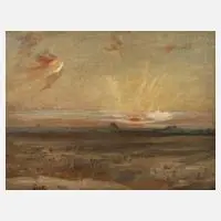 Elisabeth von Eicken, Sonnenaufgang, Öl auf Leinen auf Karton kaschiert