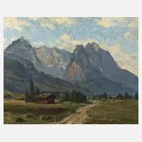 Hans Otto Kraus, "Wetterstein bei Garmisch", Öl auf Leinwand