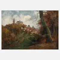 Bernhard Liebig, Blick auf Kronberg, Öl auf Leinwand