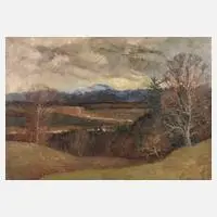 Carl Müller-Baumgarten, Herbstliches Isartal, Öl auf Leinwand