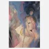 Maria Skowrońska, "Warteraum", 1995, pastellener