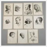Pierre Filloeul, Graphikfolge nach Antoine Watteau, Radierungen