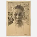 Carl Ludwig Noah Bantzer, "Bildnis der Frau Seng", 1915, Kreidelithographie