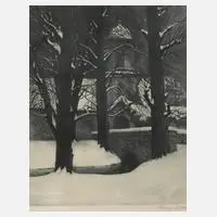 Franz Hecker, "Barenaue", Aquatintaradierung