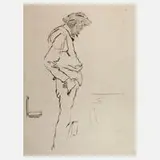 Paul Herrmann, In der Radierwerkstatt, Kaltnadelradierung