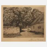 Friedrich Iwan, Blühende Kastanien, Radierung