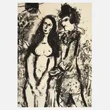 Marc Chagall, "Le Clown amoureux", Lithographie auf leichtem Karton