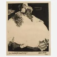 Willi Geiger, "Die tausendste Brautnacht", 1903, Radierung