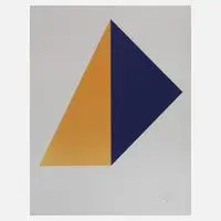 Max Bill, Geometrische Komposition, Farbserigraphie auf Velin
