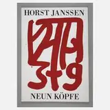Horst Janssen, Mappenwerk "Neun Köpfe", Farboffsets mit den Bildnissen von Friedrich dem Großen