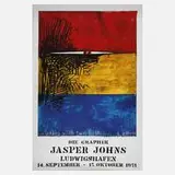 Jasper Johns, "painting with two balls", Farbsiebdruck auf Papier