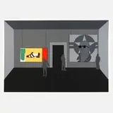 Tomislav Laux, "Museum in Köln", 1972, Farbserigraphie auf leichtem Karton