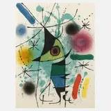 "Der Sänger" by Joan Miró, Farblithographie, sold Sep 2024