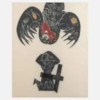 Rolf Muller, "Die Reue des Petrus", Farblinolschnitt auf Japanpapier