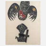 Rolf Muller, "Die Reue des Petrus", Farblinolschnitt auf Japanpapier