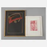 Markus Prachensky, Zwei Graphiken, Farbsiebdruck