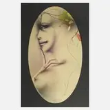 Paul Wunderlich, Profil im Oval, Farblithographie