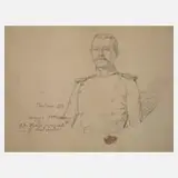 Hermann Sondermann, Bildnis Herzog von Altenburg, Bleistift auf Papier