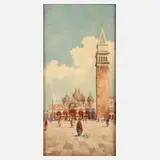 Attilio Achille Bozzato, Markusplatz in Venedig