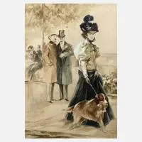 Luděk Marold, Die Neuigkeit, tuschelnd und selbst die Dame auf der Bank dreht sich interessiert um