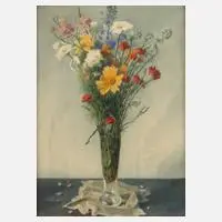 Friedrich Böttcher, "Vase mit Feldblumen", 1919, Aquarellzeichnung über Blei auf Aquarellkarton