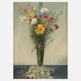 Friedrich Böttcher, "Vase mit Feldblumen", 1919, Aquarellzeichnung über Blei auf Aquarellkarton