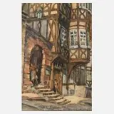 „Miltenberg – Am Schnatterloch" by Jakob Fischer-Rhein, Bleistift, sold Sep 2024