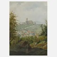 Karl Luckhardt, Ansicht von Königstein im Taunus, Aquarell auf Papier