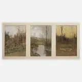 Eduard Weichberger, Drei Landschaften, Aquarell und Deckfarben auf Papier