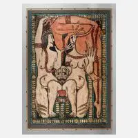 Walter Gillich, Tanz der Maja, Farblithographie