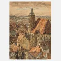 Fritz Beckert, Ansicht Pirna, Mischtechnik