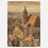 Fritz Beckert, Ansicht Pirna, Mischtechnik