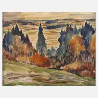 Fredo Bley, Herbstlandschaft, Aquarell