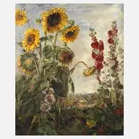 Friedrich Dietsch, Gartenstillleben, Öl auf Leinwand