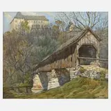 Rudolf Poeschmann, An der Saale bei Burgk, 1912, Mischtechnik