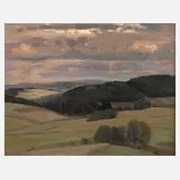 Richard Sachs, Sommerabend, Öl auf Karton