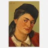 Georg Siebert, "Rosi", 1935, Öl auf Malkarton