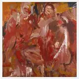 Volker Melchior, "Zwei Figuren", Öl