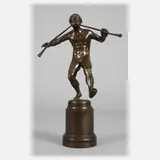 Prof. Carl Peters, Faun mit Flöten, Bronze