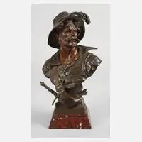 Emile Picault, Büste Salvador Rosa, Bronze