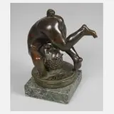 Jens Jacob Nielsen Bregno, spielendes Faunenkind, Bronze