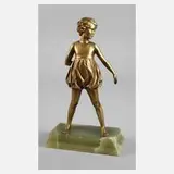 Ferdinand Preiss, "Hoop Girl", Bronze in Kaltbemalung staffiert