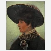Julien Charle, Damenportrait, 1883, Öl auf Leinwand