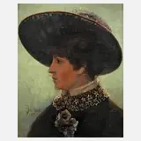 Julien Charle, Damenportrait, 1883, Öl auf Leinwand