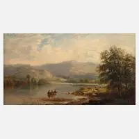 Alfred Dawson, Englische Flusslandschaft, Öl auf Leinwand