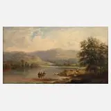 Alfred Dawson, Englische Flusslandschaft, Öl auf Leinwand
